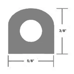 TACO MARINE Weather Seal - 3/8" x 5/8" - 10'