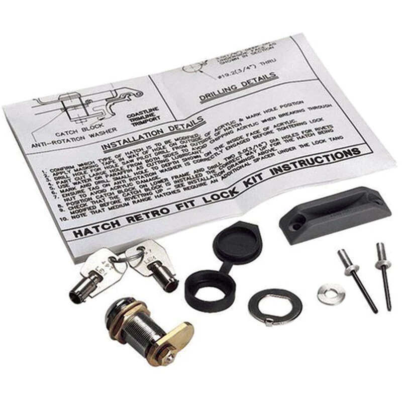LEWMAR Retrofit Lock & Key Kit 3 LEWMAR Retrofit Lock & Key Kit